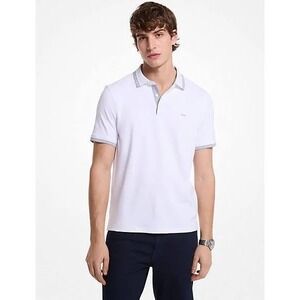 Michael Kors Mens Greenwich‎ Cotton Polo Shirt White Size XXL New With Tags